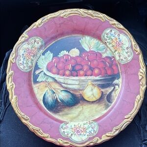 Decorative Fruit Motif Dinner Plate